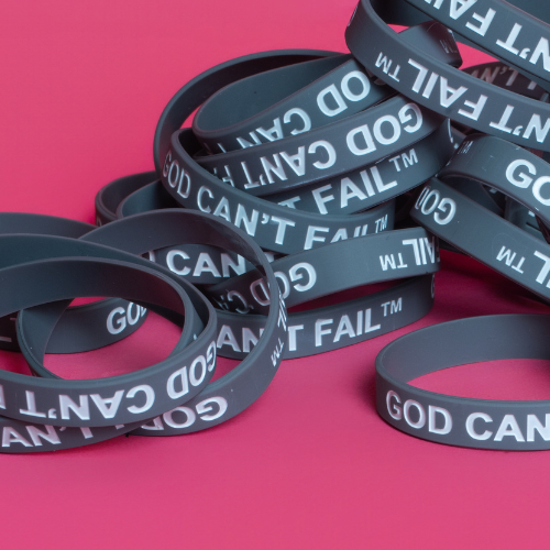 White on Charcoal Grey Wristband