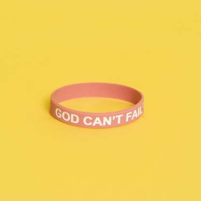 White on Dusty Rose Wristband