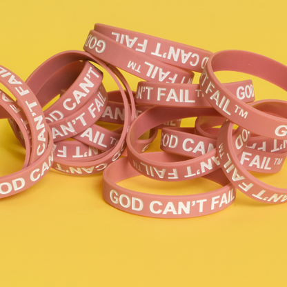 White on Dusty Rose Wristband