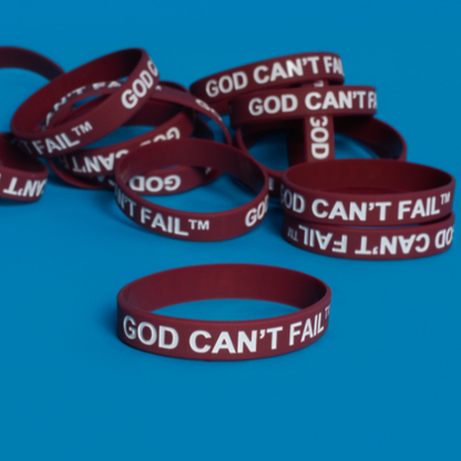 White on Burgundy Wristband