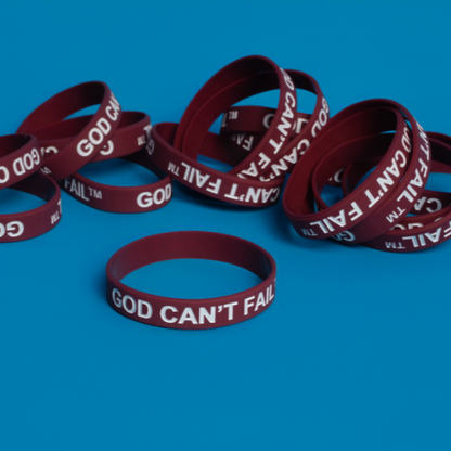 White on Burgundy Wristband