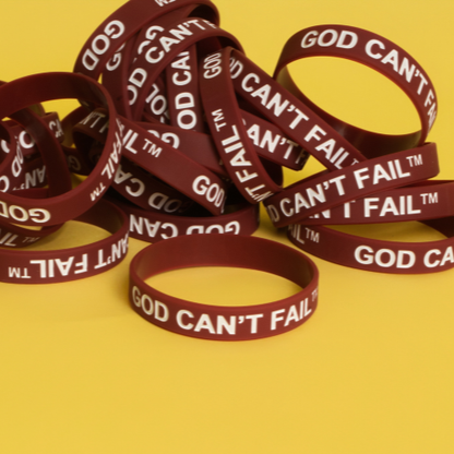 White on Burgundy Wristband