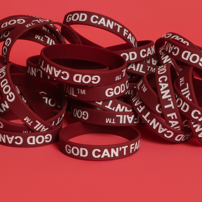 White on Burgundy Wristband