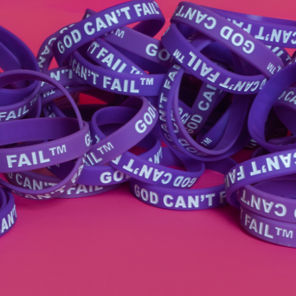 White on Purple Wristband