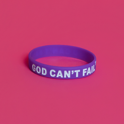 White on Purple Wristband