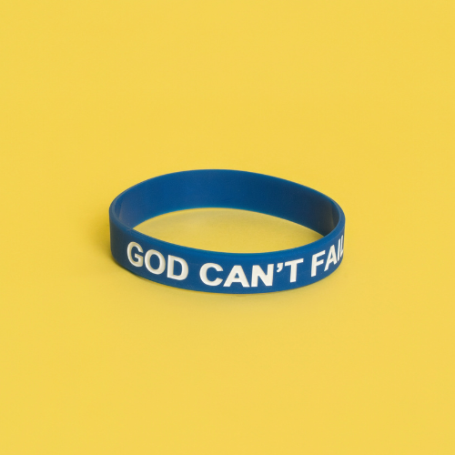 White on Team Royal Blue Wristband