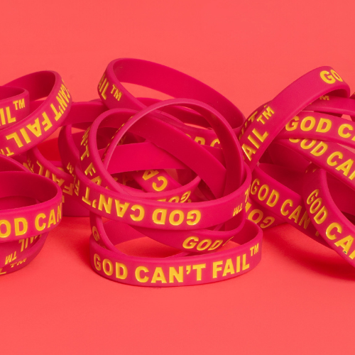 Yellow on Hot Pink Wristband
