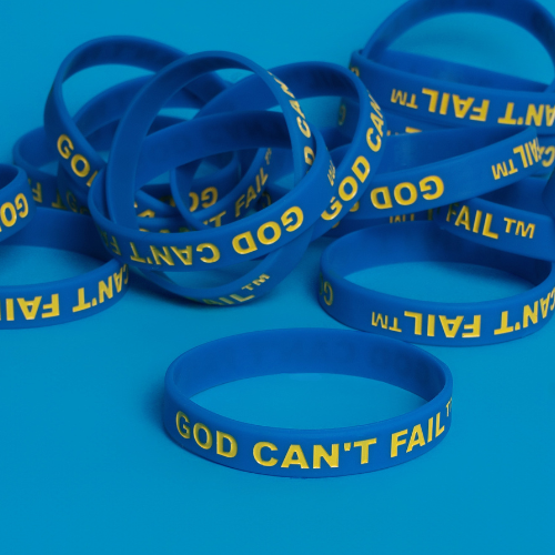 Yellow on Blue Wristband