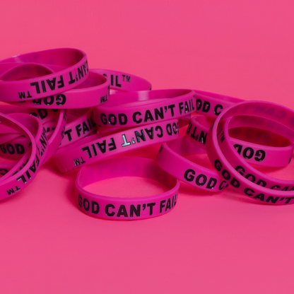 Black on Hot Pink Wristband