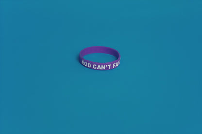 White on Purple Wristband