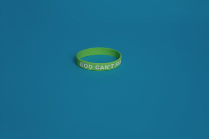 White on Lime Green Wristband