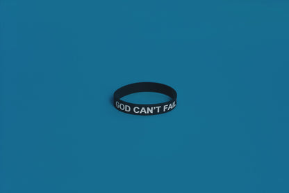 White on Navy Wristband