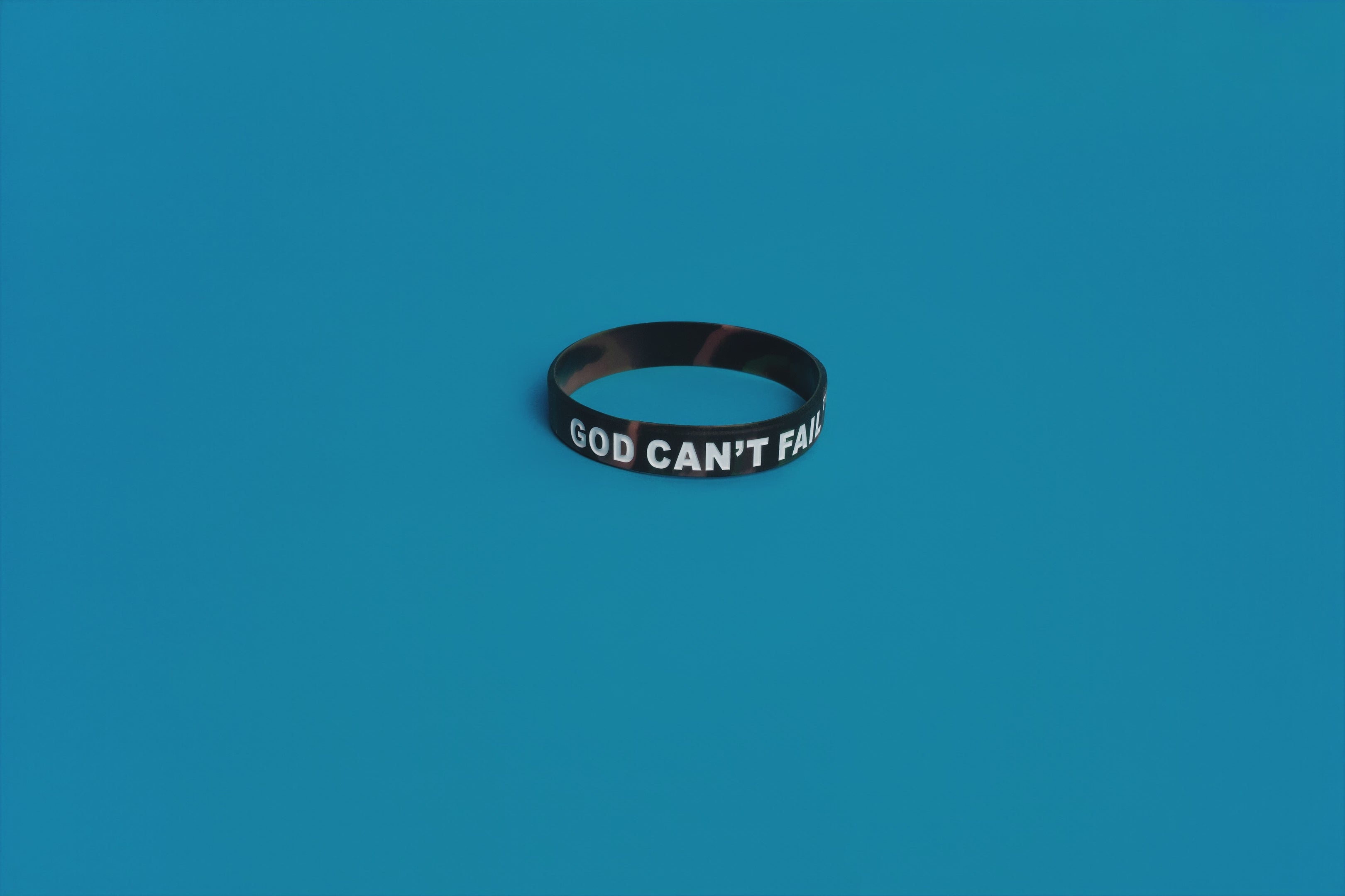 White on Camo Wristband