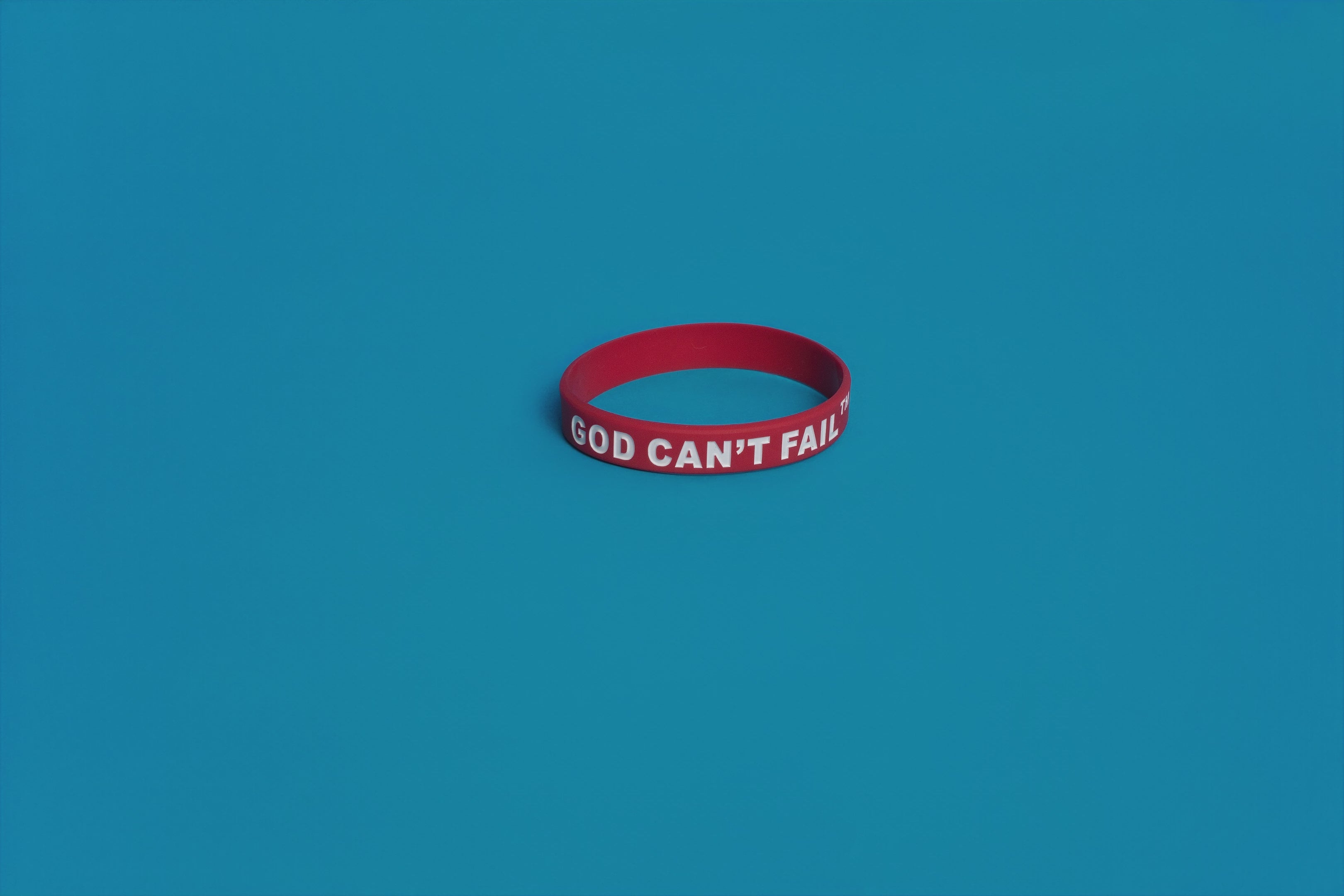 White on Red Wristband