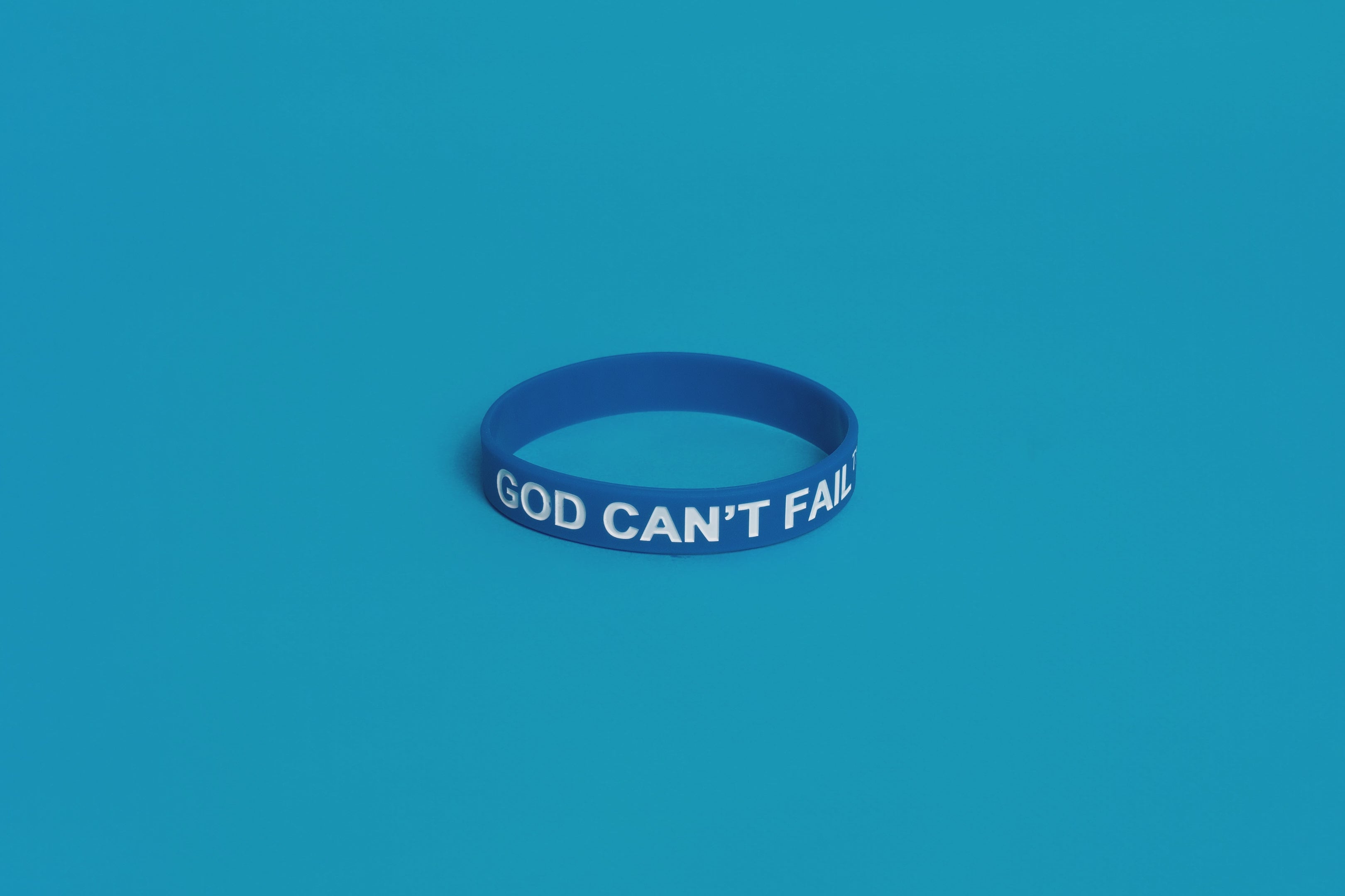 White on Team Royal Blue Wristband