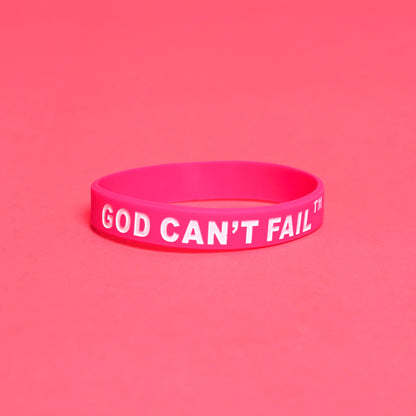 White on Hot Pink Wristband