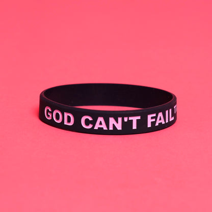 Soft Pink on Navy Wristband