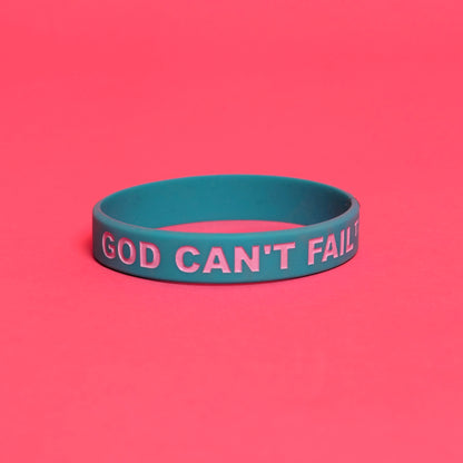 Soft Pink on Turquoise Wristband