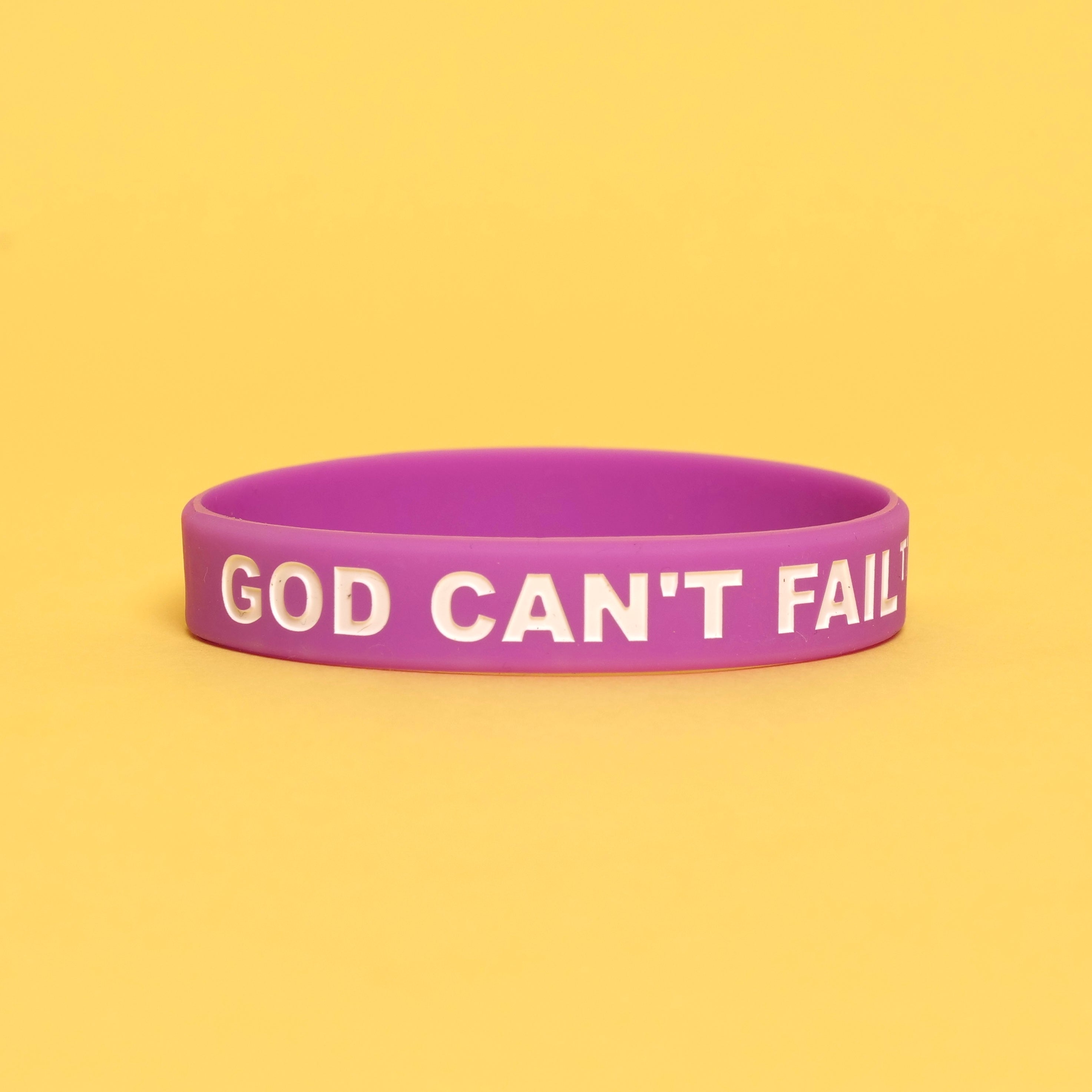 White on Purple Wristband