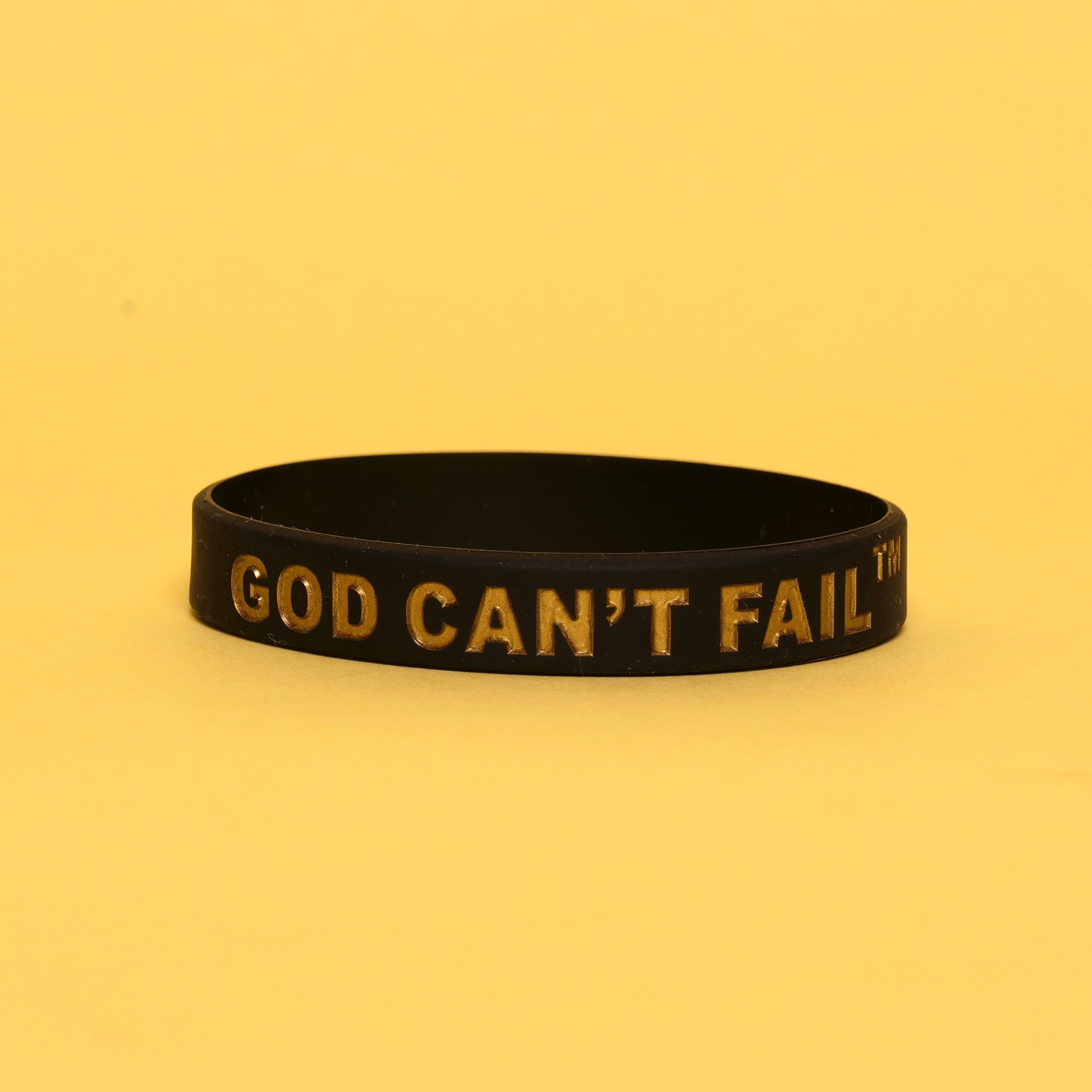 Gold on Black Wristband