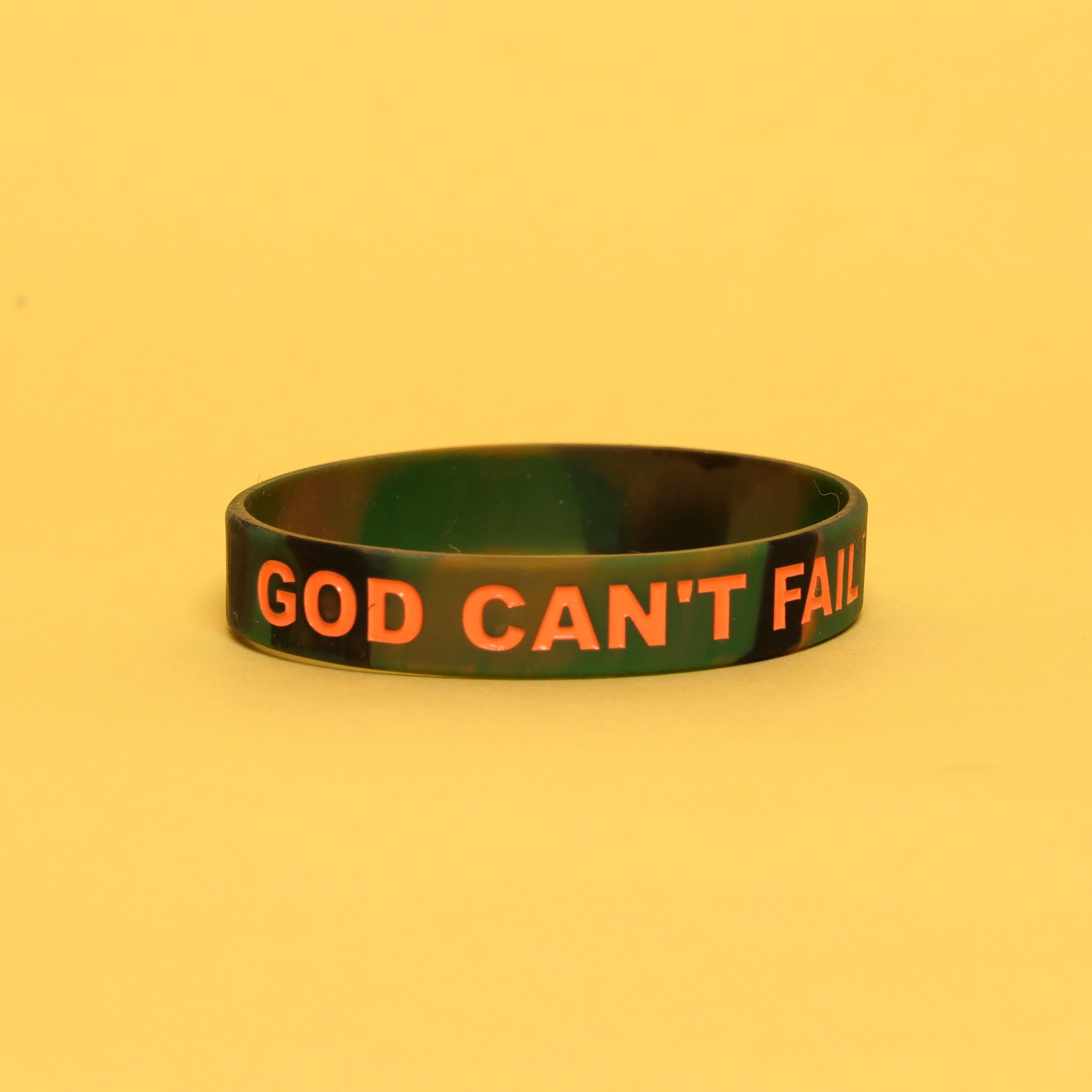 Orange on Camo Wristband