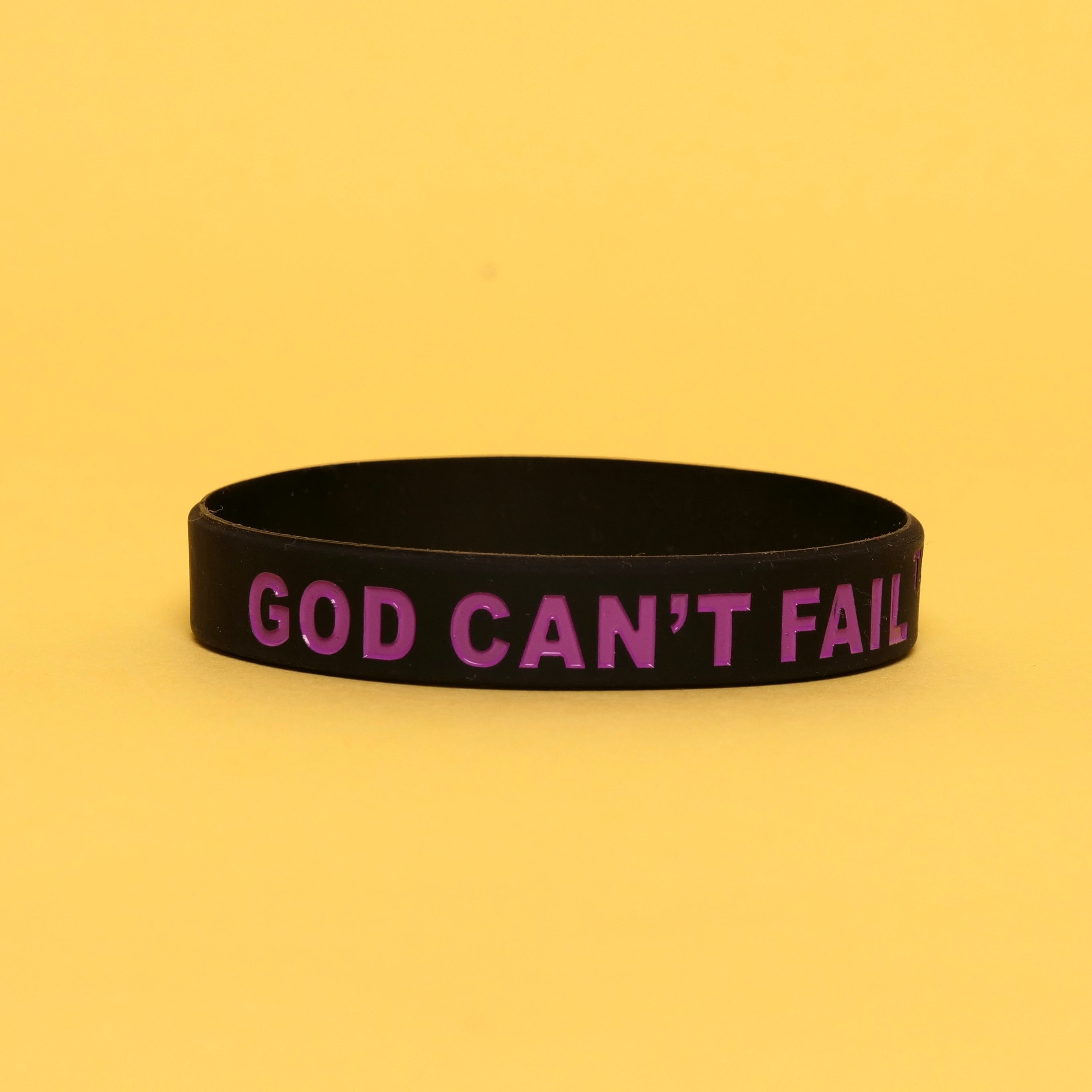 Purple on Black Wristband