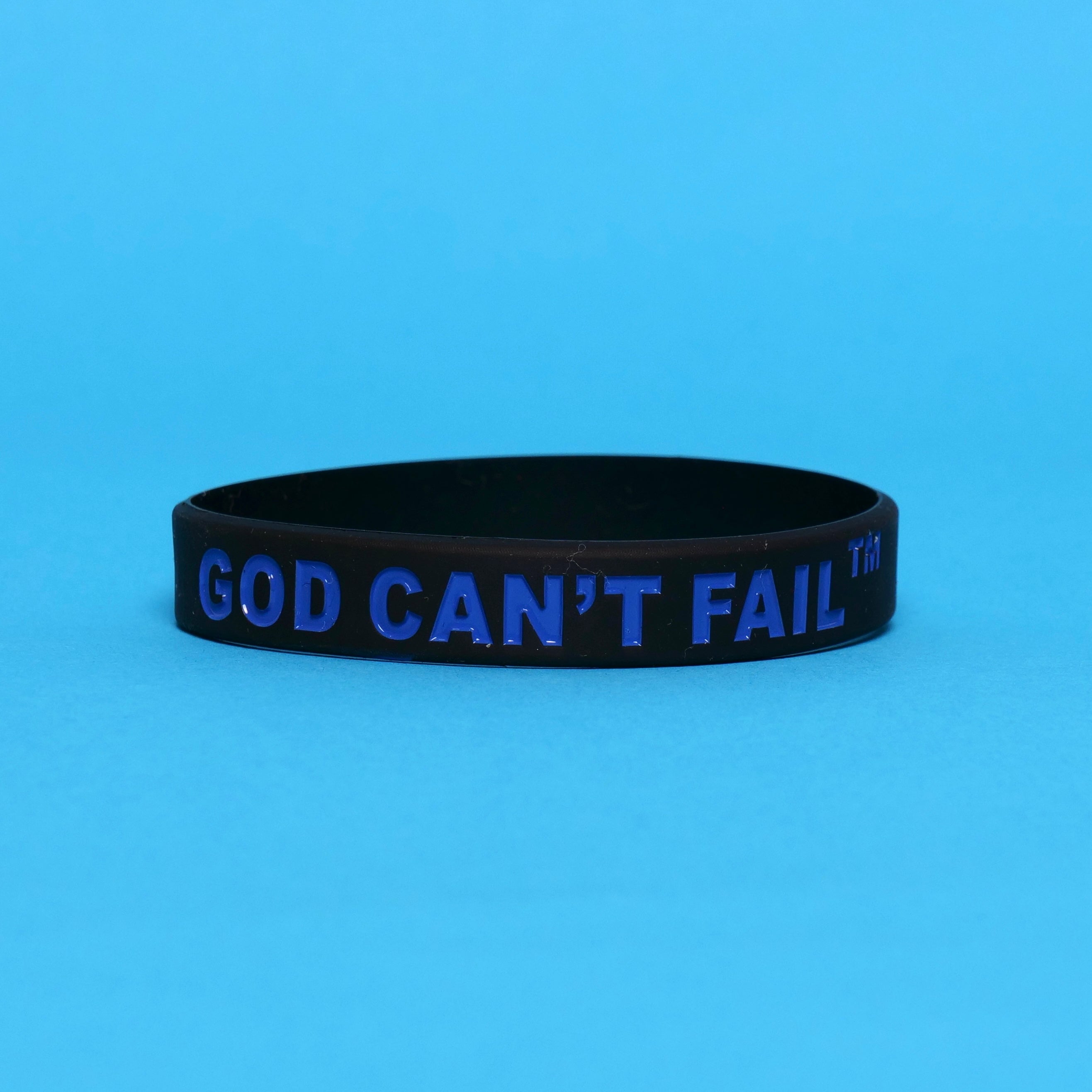 Deep Blue on Black Wristband