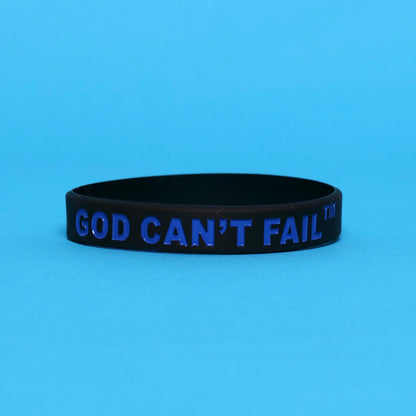 Deep Blue on Black Wristband