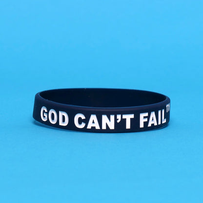 White on Navy Wristband